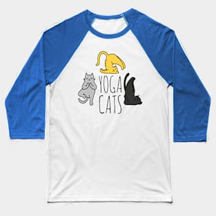 Yoga Cats Baseball T-Shirt